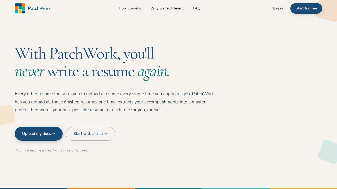Show HN: PatchWork extracts your full career history and writes resumes for you